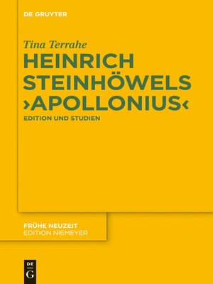 cover image of Heinrich Steinhöwels ‚Apollonius'